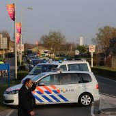 Ongeval scooter met auto op rotonde Delfweg Noordwijkerhout